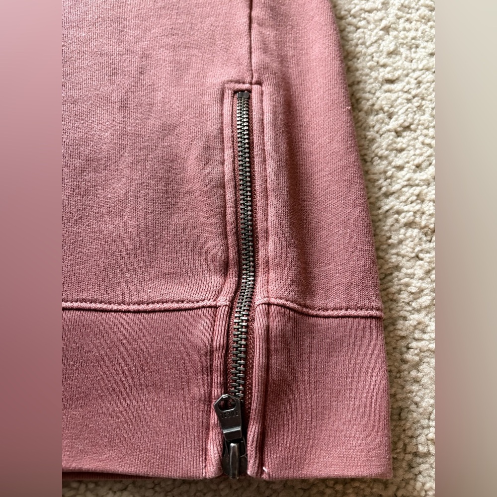 American Eagle Outfitters Dusty Rose Sweatshirt Dress Pullover Cottagecore - Picture 3 of 11